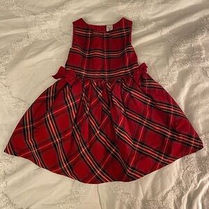 Carter's Red Plaid holiday cotton Dress (3T)